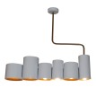 Hl-3567-6P Brody White & Old Bronze Κρεμαστό Φωτιστικό