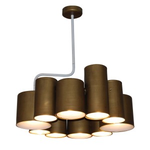 Hl-3567-P10 Brody Old Bronze & White Κρεμαστό Φωτιστικό