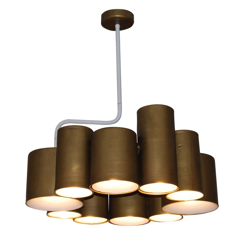 Hl-3567-P10 Brody Old Bronze & White Κρεμαστό Φωτιστικό