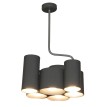 Hl-3566-6P Brody Dark Grey Metallic Κρεμαστό Φωτιστικό