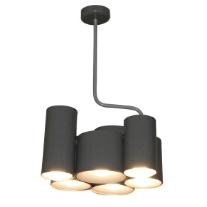 Hl-3566-6P Brody Dark Grey Metallic Κρεμαστό Φωτιστικό