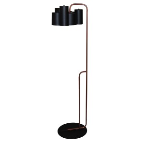 Hl-3566-1F Brody Black & Old Copper Επιδαπέδιο Φωτιστικό