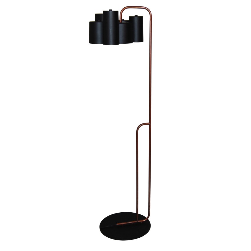Hl-3566-1F Brody Black & Old Copper Επιδαπέδιο Φωτιστικό