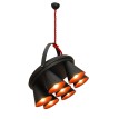 Hl-3578-1A Brandon Black & Mat Copper Κρεμαστό Φωτιστικό