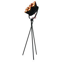 Hl-3578-7F Brandon Black & Mat Copper Επιδαπέδιο Φωτιστικό