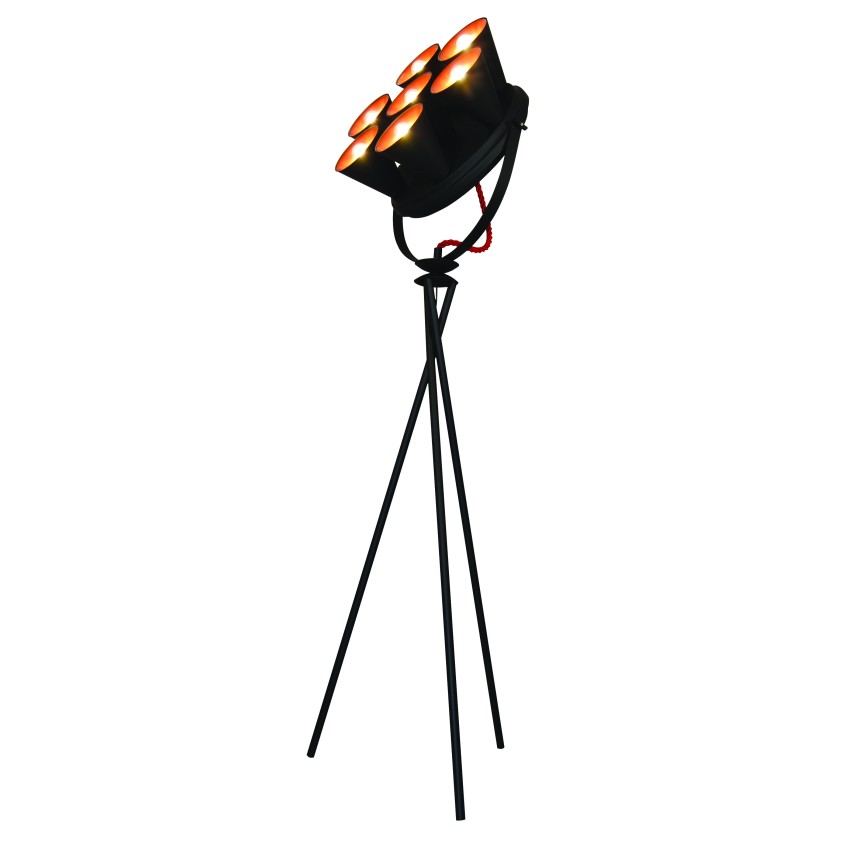 Hl-3578-7F Brandon Black & Mat Copper Επιδαπέδιο Φωτιστικό