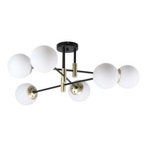 Kq S0982-6 Cross Black And Gold Φωτιστικό Οροφής