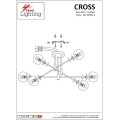 Kq S0982-6 Cross Black And Gold Φωτιστικό Οροφής