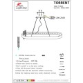M6612-800R Torrent Brushed Gold Κρεμαστό Φωτιστικό