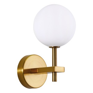 Se21-Gm-16 Royale Gold Matt Opal Glass Επιτοίχιο Φωτιστικό