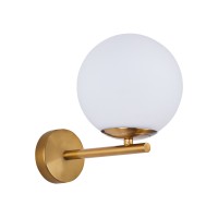 Se21-Gm-22 Flake Gold Matt Opal Glass Επιτοίχιο Φωτιστικό