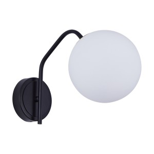 Se21-Bl-25 Flake Black Επιτοίχιο Φωτιστικό Opal Glass