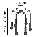 Se21-Bl-4-Bl6 Adept Tube Black Κρεμαστό Φωτιστικό