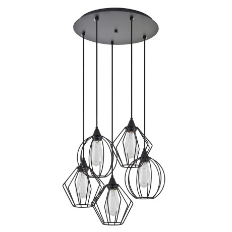 Se21-Bl-0-5Bl-Gr12 Adept Flex Black Metal Grid Κρεμαστό Φωτιστικό