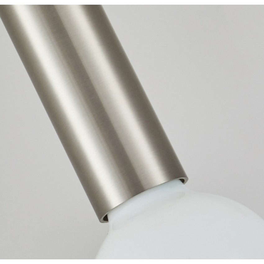 Adept Tube τρίφωτο κρεμαστό φωτιστικό νίκελ ματ μεταλλικό E27