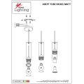 Adept Tube τρίφωτο κρεμαστό φωτιστικό νίκελ ματ μεταλλικό E27