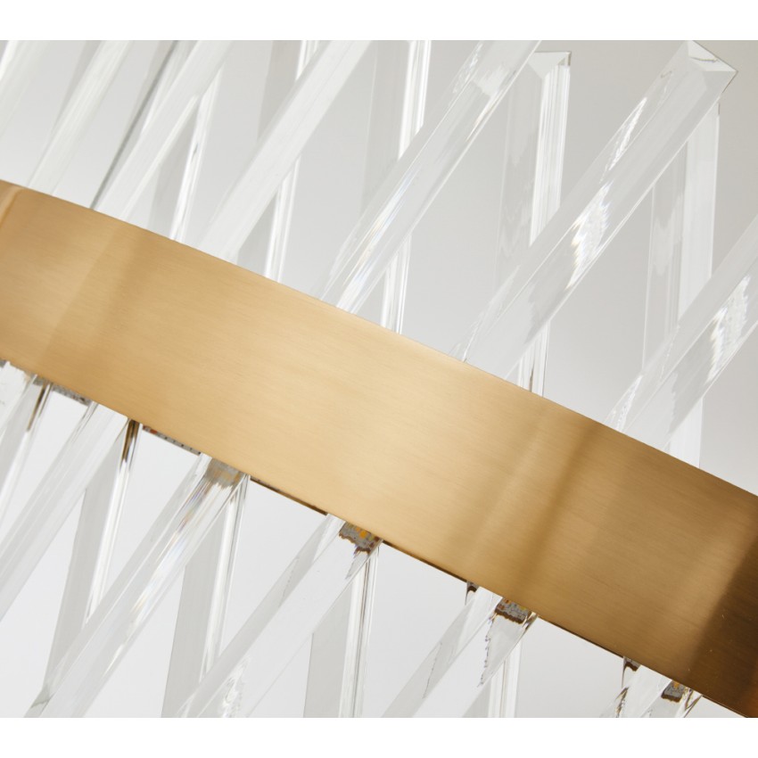 Cruciate Glass Gold Matt Επιτοίχιο Φωτιστικό