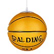 Spalding Nba Glint®  Κρεμαστό Παιδικό Φωτιστικό Οροφής Μονόφωτο 1 X E27 Πορτοκαλί Γυάλινο Φ25 X Υ25Cm