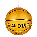 Spalding Nba Glint®  Κρεμαστό Παιδικό Φωτιστικό Οροφής Μονόφωτο 1 X E27 Πορτοκαλί Γυάλινο Φ25 X Υ25Cm