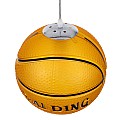 Spalding Nba Glint®  Κρεμαστό Παιδικό Φωτιστικό Οροφής Μονόφωτο 1 X E27 Πορτοκαλί Γυάλινο Φ25 X Υ25Cm