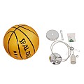 Spalding Nba Glint®  Κρεμαστό Παιδικό Φωτιστικό Οροφής Μονόφωτο 1 X E27 Πορτοκαλί Γυάλινο Φ25 X Υ25Cm