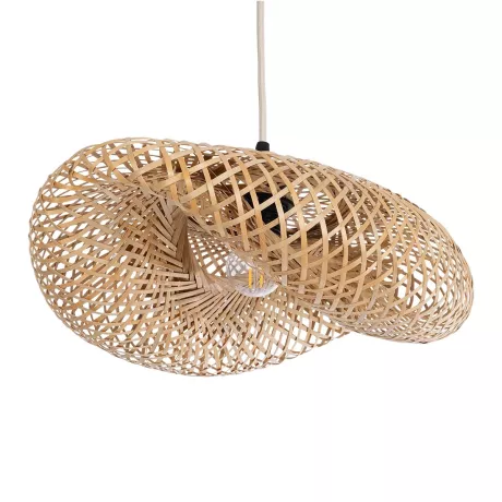GLOBOSTAR® MEXICO  Boho Κρεμαστό Φωτιστικό Οροφής με Ντουί 1 x E27 AC 220-240V IP20 - Μπεζ - Μ40 x Π30 x Υ18cm
