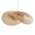 GLOBOSTAR® MEXICO  Boho Κρεμαστό Φωτιστικό Οροφής με Ντουί 1 x E27 AC 220-240V IP20 - Μπεζ - Μ65 x Π46 x Υ30cm