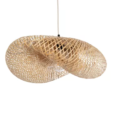 GLOBOSTAR® MEXICO  Boho Κρεμαστό Φωτιστικό Οροφής με Ντουί 1 x E27 AC 220-240V IP20 - Μπεζ - Μ65 x Π46 x Υ30cm