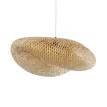 GLOBOSTAR® MEXICO  Boho Κρεμαστό Φωτιστικό Οροφής με Ντουί 1 x E27 AC 220-240V IP20 - Μπεζ - Μ85 x Π55 x Υ36cm