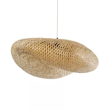 GLOBOSTAR® MEXICO  Boho Κρεμαστό Φωτιστικό Οροφής με Ντουί 1 x E27 AC 220-240V IP20 - Μπεζ - Μ85 x Π55 x Υ36cm