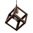 GLOBOSTAR® CUBE  Μοντέρνο Κρεμαστό Φωτιστικό Οροφής με Ντουί 1 x E27 AC 220-240V IP20 - Χάλκινο - Μ25 x Π25 x Υ25cm