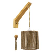 GLOBOSTAR® CASTI  Vintage Φωτιστικό Τοίχου - Απλίκα με Ντουί 1 x E27 AC 220-240V IP20 - Μπέζ - Μ19 x Π35 x Υ85cm