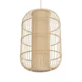GLOBOSTAR® HIBISCUS  Boho Κρεμαστό Φωτιστικό Οροφής με Ντουί 1 x E27 AC 220-240V IP20 - Μπεζ - Μ40 x Π40 x Υ60cm