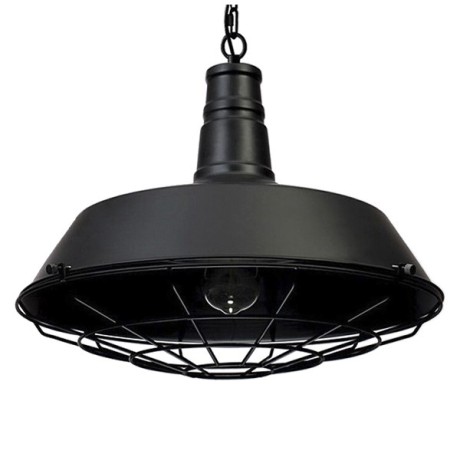 GLOBOSTAR® RAY  Vintage Κρεμαστό Φωτιστικό Οροφής με Ντουί 1 x E27 AC 220-240V IP20 - Μαύρο - Μ46 x Π46 x Υ25cm