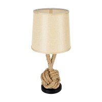 GLOBOSTAR® MONKEYFIST  Vintage Επιτραπέζιο Φωτιστικό Πορτατίφ με Ντουί 1 x E27 AC 220-240V IP20 - Μπεζ - Μ27 x Π27 x Υ58cm