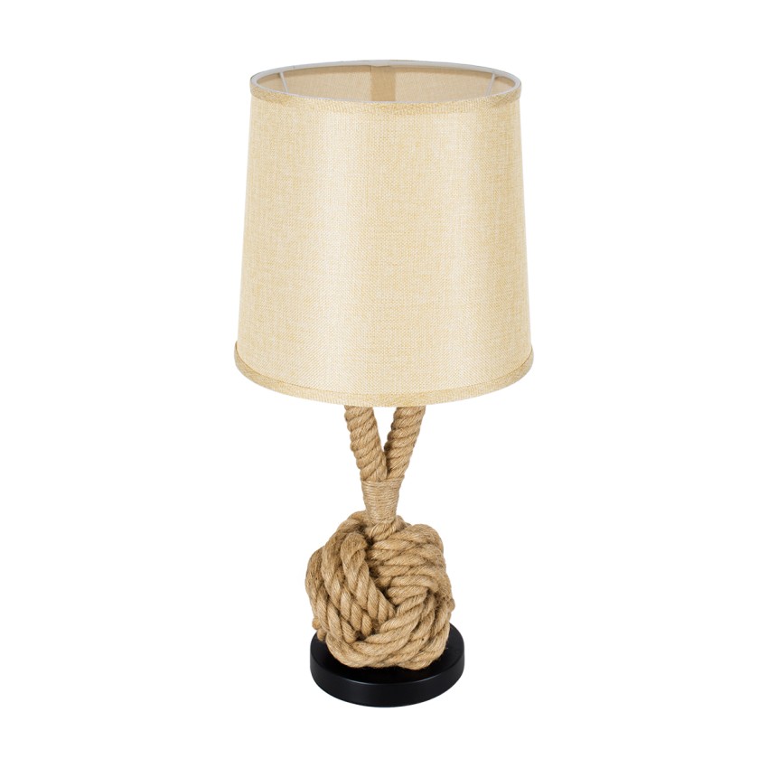GLOBOSTAR® MONKEYFIST  Vintage Επιτραπέζιο Φωτιστικό Πορτατίφ με Ντουί 1 x E27 AC 220-240V IP20 - Μπεζ - Μ27 x Π27 x Υ58cm
