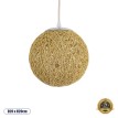GLOBOSTAR® OCEANA  Boho Κρεμαστό Φωτιστικό Οροφής με Ντουί 1 x E27 AC 220-240V IP20 - Μπεζ - Μ20 x Π20 x Υ20cm