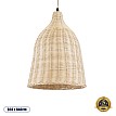 Bamboo Glint® Κρεμαστό Φωτιστικό σε Μπεζ 1 X E27 - Φ30 X Υ47Cm 