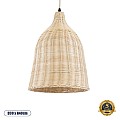 Bamboo Glint® Κρεμαστό Φωτιστικό σε Μπεζ 1 X E27 - Φ30 X Υ47Cm