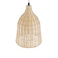 Bamboo Glint® Κρεμαστό Φωτιστικό σε Μπεζ 1 X E27 - Φ30 X Υ47Cm