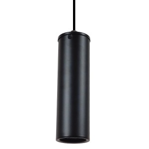 GLOBOSTAR® CANNON  Μοντέρνο Κρεμαστό Φωτιστικό Οροφής με Ντουί 1 x GU10 AC 220-240V IP20 - Μαύρο - Μ6 x Π6 x Υ20cm
