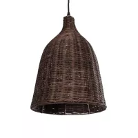 GLOBOSTAR® BAHAMAS  Boho Κρεμαστό Φωτιστικό Οροφής με Ντουί 1 x E27 AC 220-240V IP20 - Καφέ - Μ30 x Π30 x Υ40cm