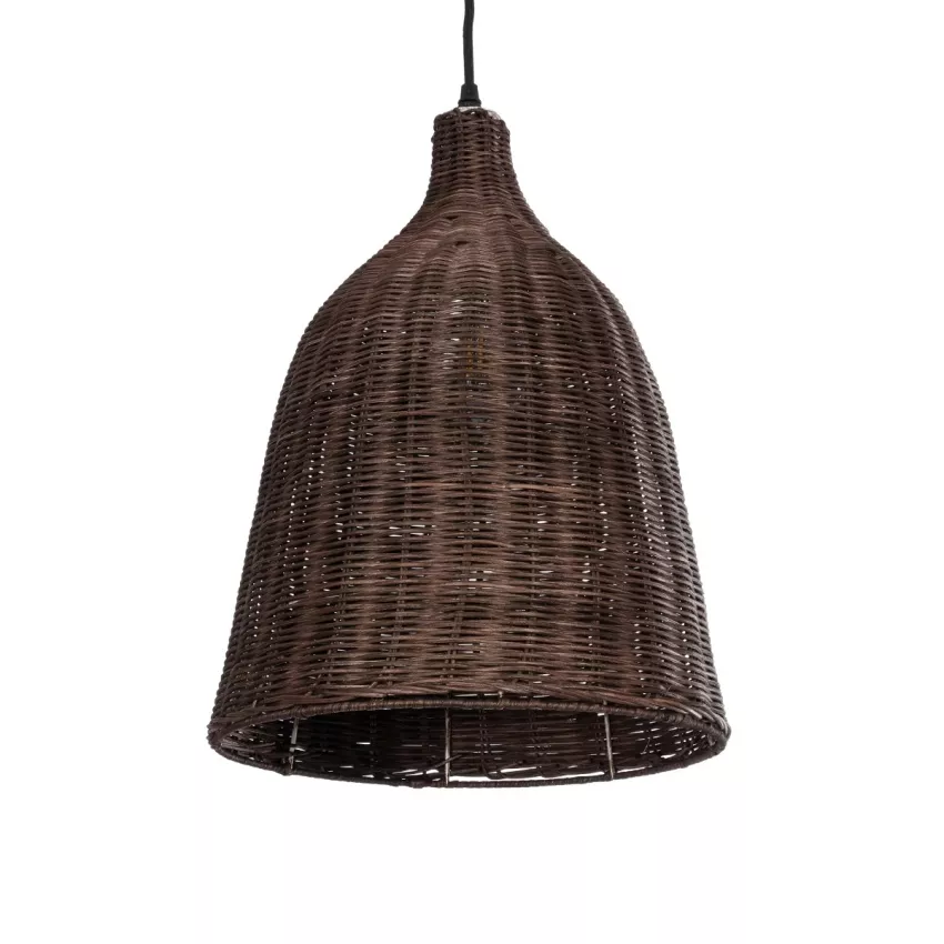 GLOBOSTAR® BAHAMAS  Boho Κρεμαστό Φωτιστικό Οροφής με Ντουί 1 x E27 AC 220-240V IP20 - Καφέ - Μ30 x Π30 x Υ40cm