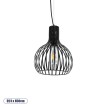 GLOBOSTAR® SCANDI  Vintage Κρεμαστό Φωτιστικό Οροφής με Ντουί 1 x E27 AC 220-240V IP20 - Μαύρο - Μ23 x Π23 x Υ30cm