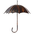 Umbrella Glint® Vintage Industrial Κρεμαστό Φωτιστικό Οροφής Πολύφωτο 5 X E27 Μαύρο Καφέ Σκουριά Μεταλλικό Φ58 X Υ60Cm