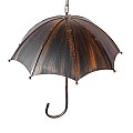 Umbrella Glint® Vintage Industrial Κρεμαστό Φωτιστικό Οροφής Πολύφωτο 5 X E27 Μαύρο Καφέ Σκουριά Μεταλλικό Φ58 X Υ60Cm