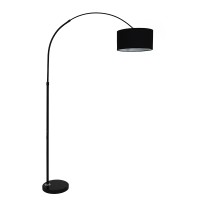 GLOBOSTAR® IMPERIAL  Μοντέρνο Επιδαπέδιο Φωτιστικό με Ντουί 1 x E27 AC 220-240V IP20 - Μαύρο - Μ100 x Π34 x Υ187cm
