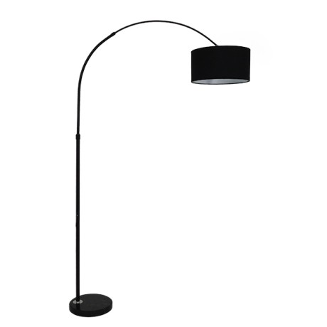 GLOBOSTAR® IMPERIAL  Μοντέρνο Επιδαπέδιο Φωτιστικό με Ντουί 1 x E27 AC 220-240V IP20 - Μαύρο - Μ100 x Π34 x Υ187cm