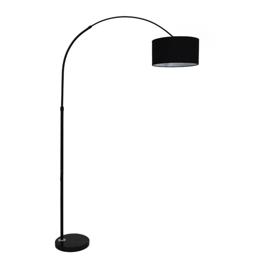 GLOBOSTAR® IMPERIAL  Μοντέρνο Επιδαπέδιο Φωτιστικό με Ντουί 1 x E27 AC 220-240V IP20 - Μαύρο - Μ100 x Π34 x Υ187cm