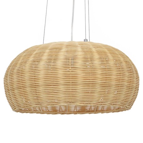 GLOBOSTAR® DE LA MER  Boho Κρεμαστό Φωτιστικό Οροφής με Ντουί 3 x E27 AC 220-240V IP20 - Μπεζ - Μ45 x Π45 x Υ24cm
